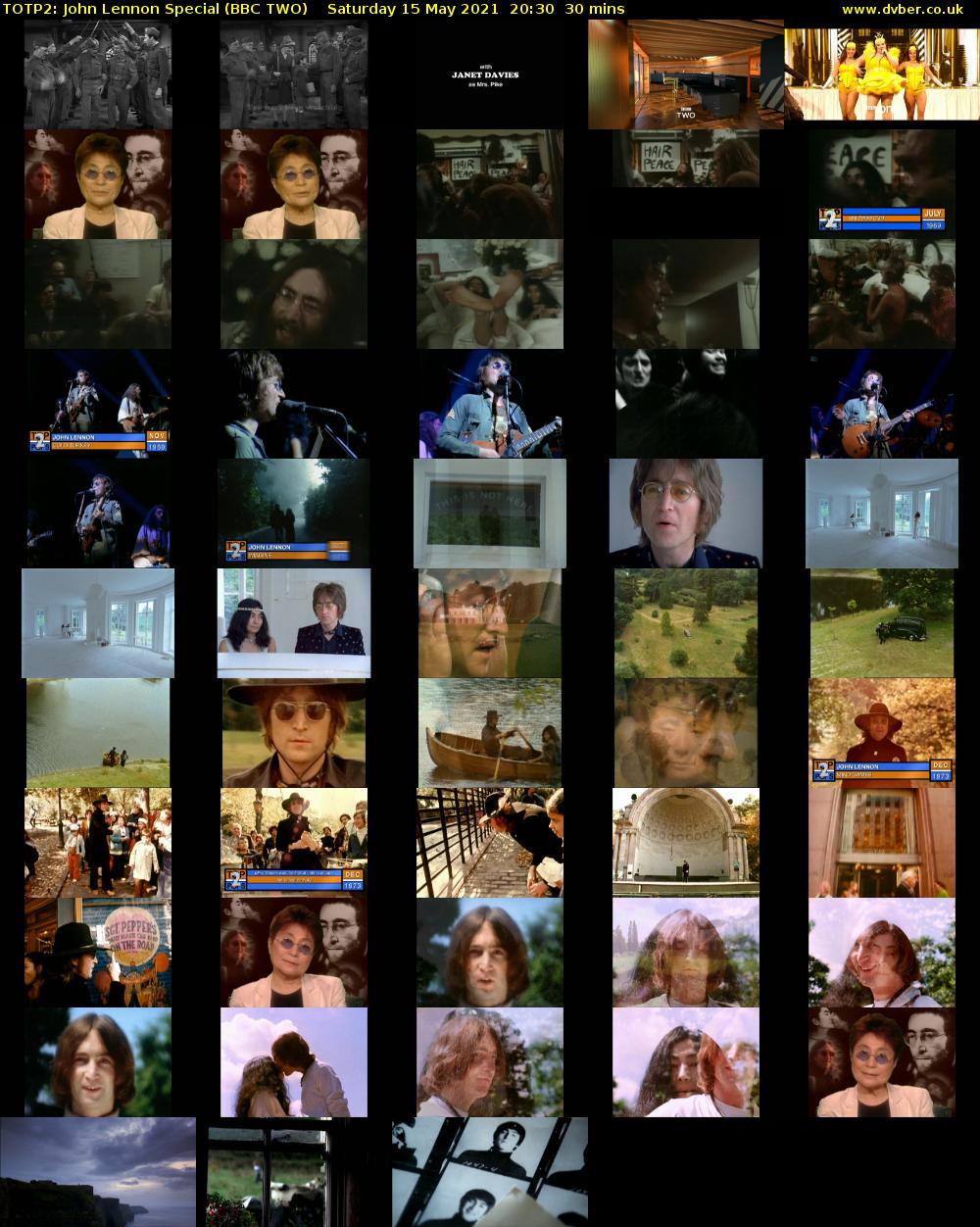 TOTP2: John Lennon Special (BBC TWO) Saturday 15 May 2021 20:30 - 21:00
