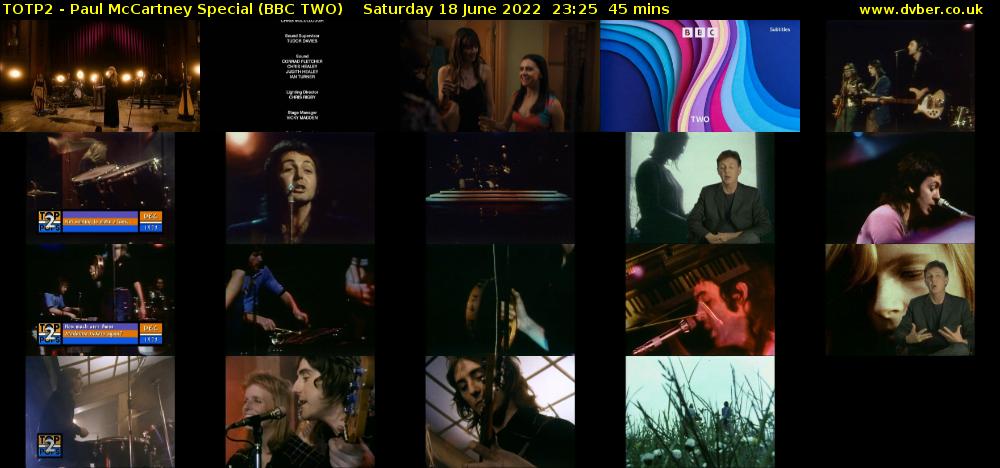 TOTP2 - Paul McCartney Special (BBC TWO) Saturday 18 June 2022 23:25 - 00:10