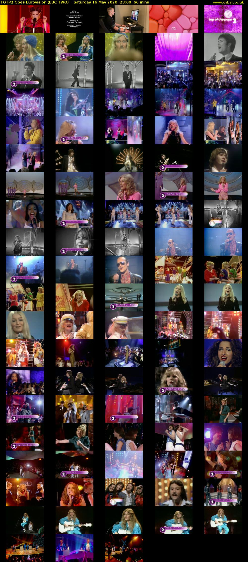 TOTP2 Goes Eurovision (BBC TWO) Saturday 16 May 2020 23:00 - 00:00