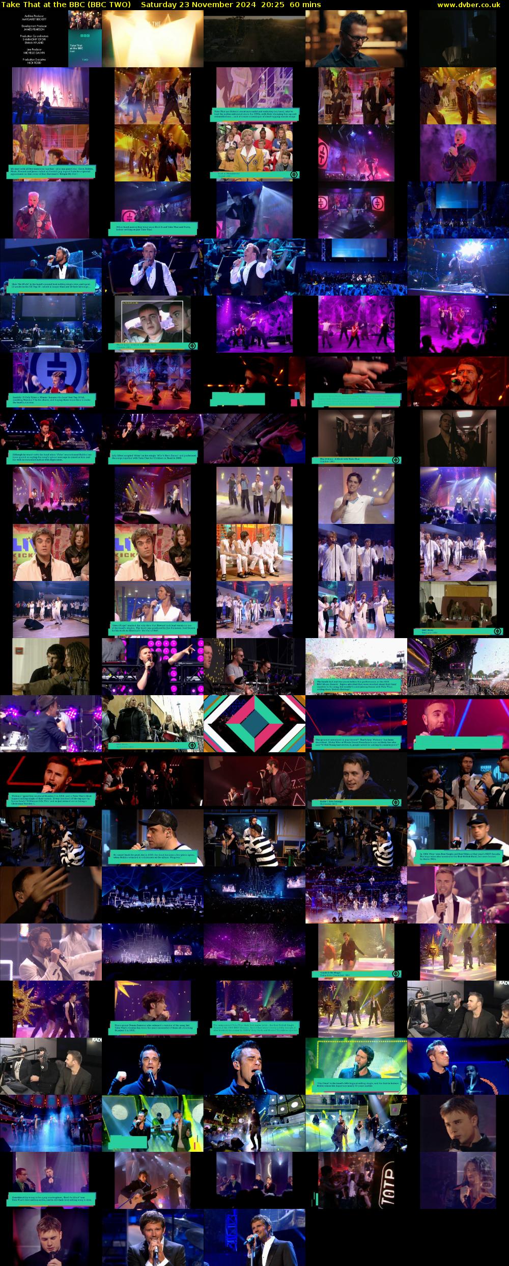 Take That at the BBC (BBC TWO) Saturday 23 November 2024 20:25 - 21:25