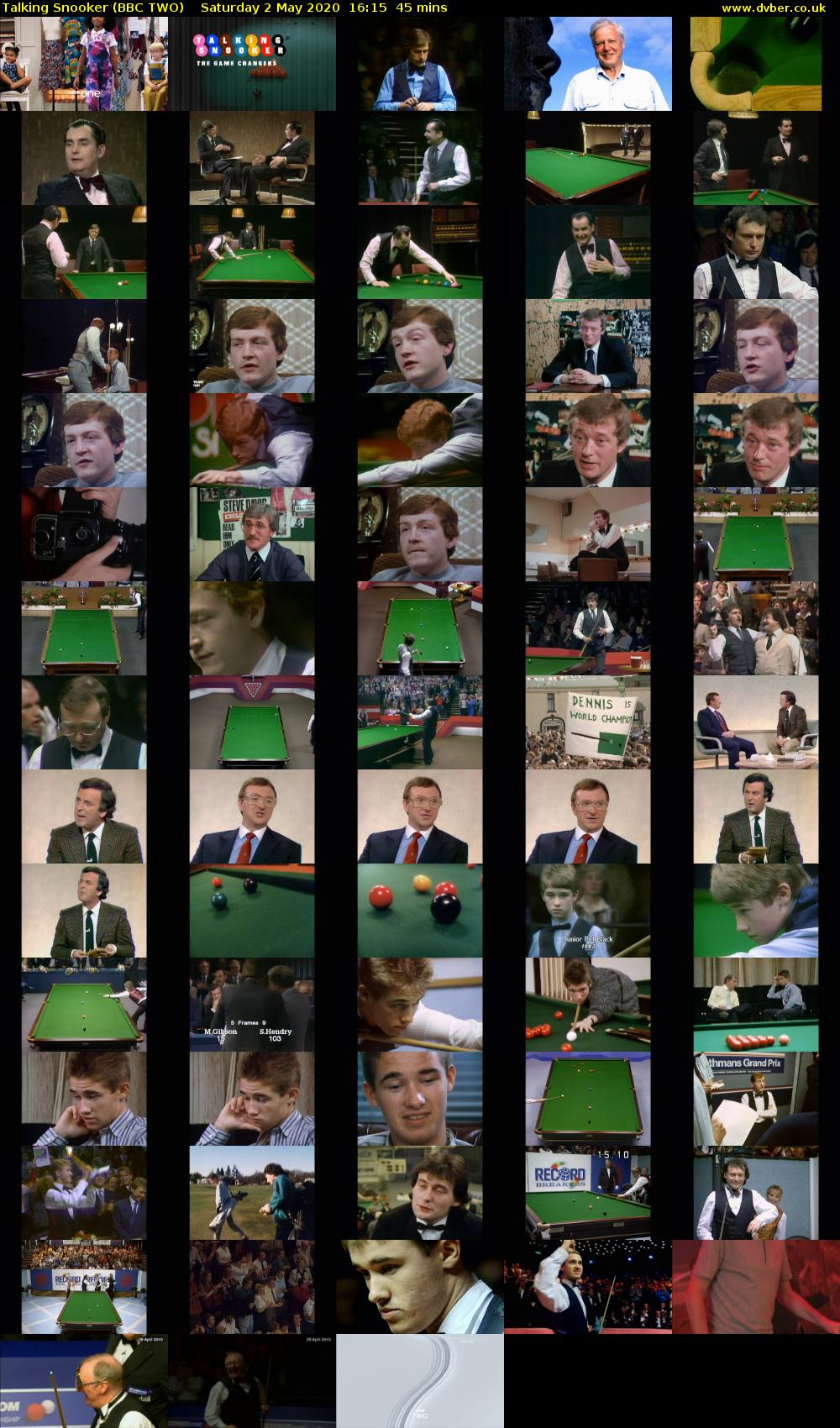 Talking Snooker (BBC TWO) Saturday 2 May 2020 16:15 - 17:00