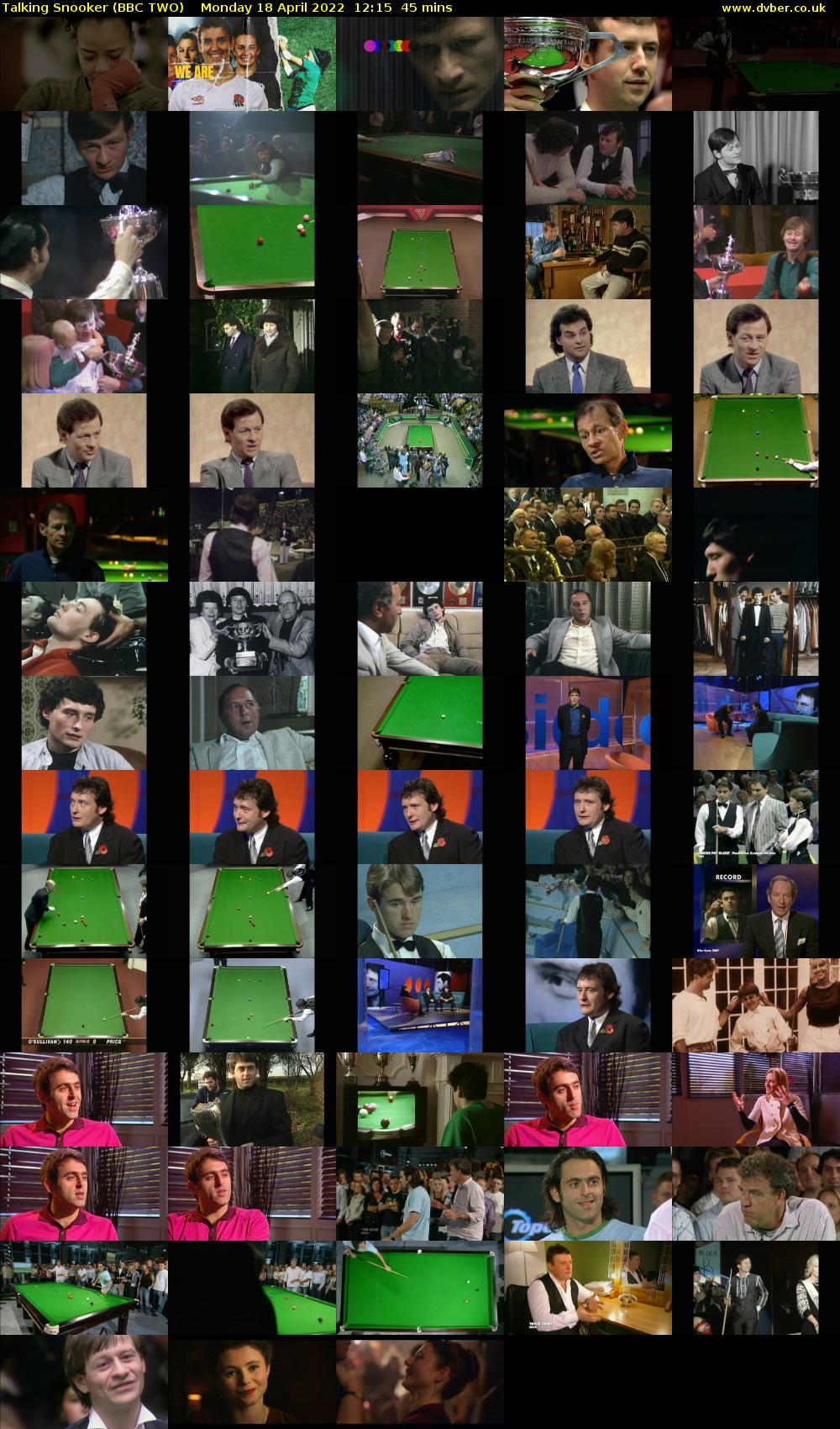 Talking Snooker (BBC TWO) Monday 18 April 2022 12:15 - 13:00