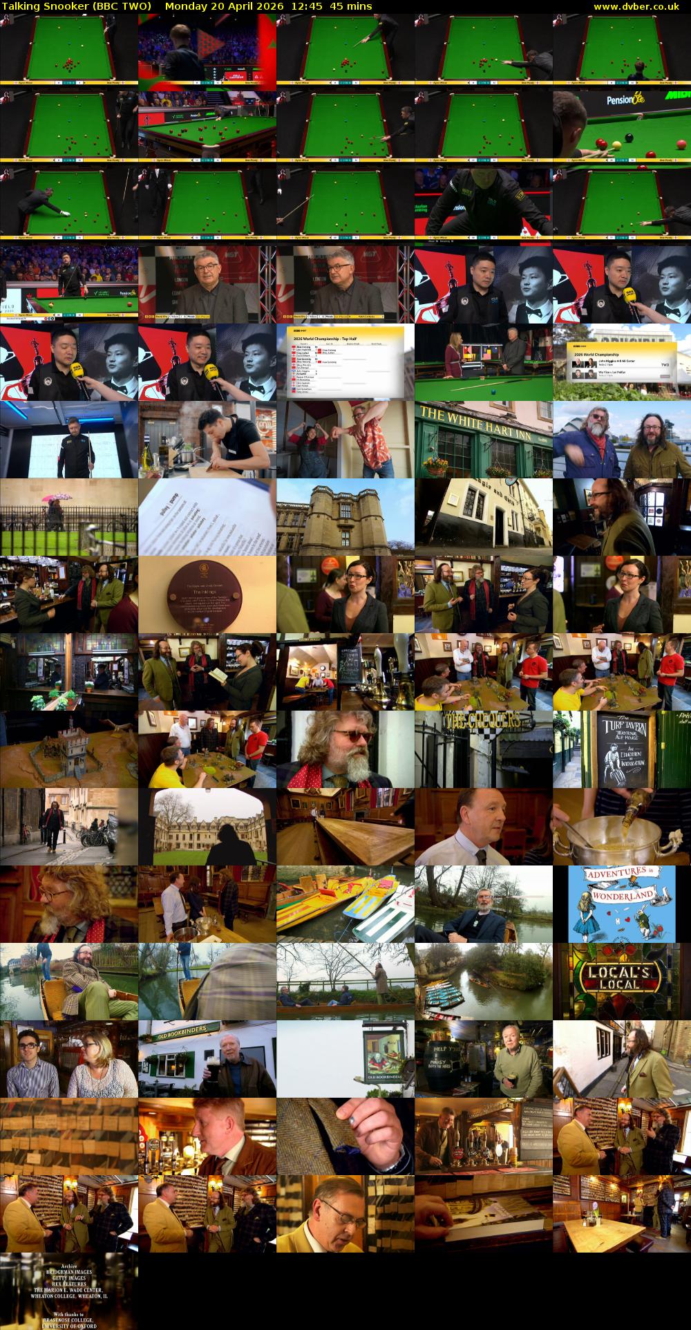 Talking Snooker (BBC TWO) Monday 20 April 2026 12:45 - 13:30