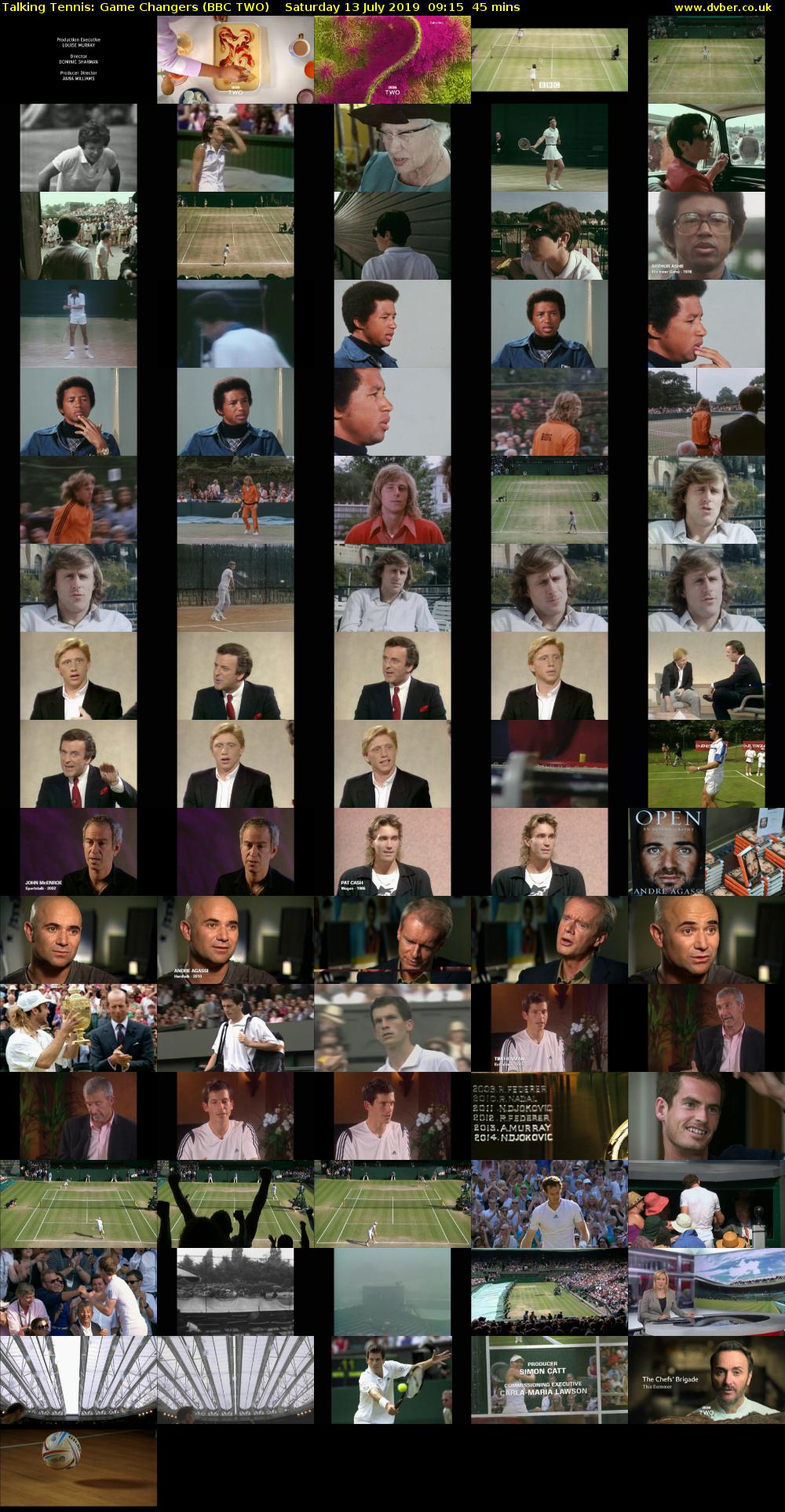 Talking Tennis: Game Changers (BBC TWO) Saturday 13 July 2019 09:15 - 10:00