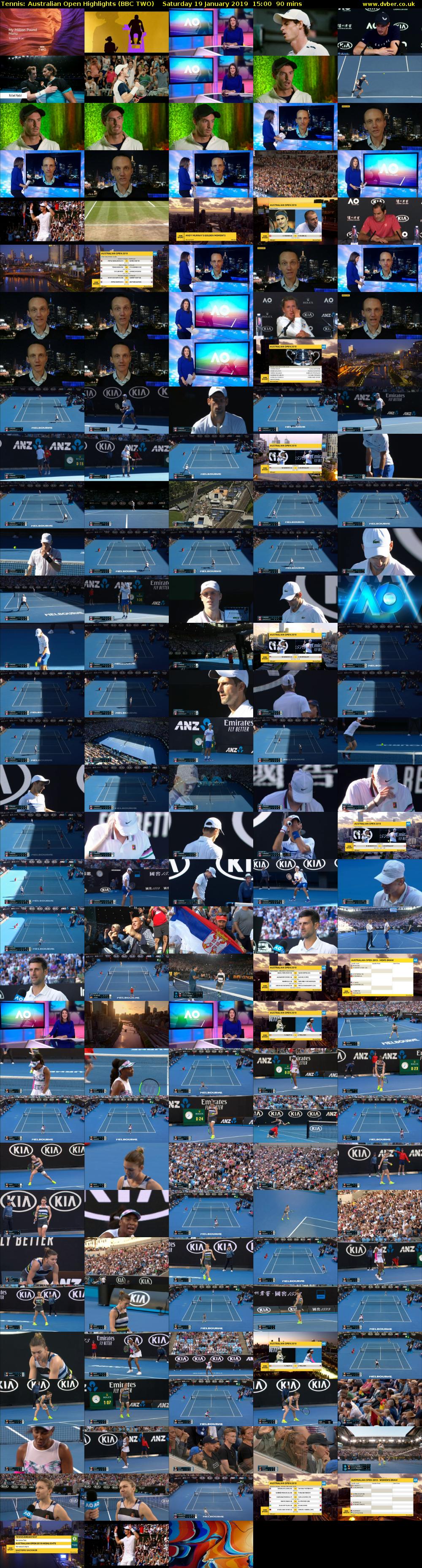 Tennis: Australian Open Highlights (BBC TWO) Saturday 19 January 2019 15:00 - 16:30