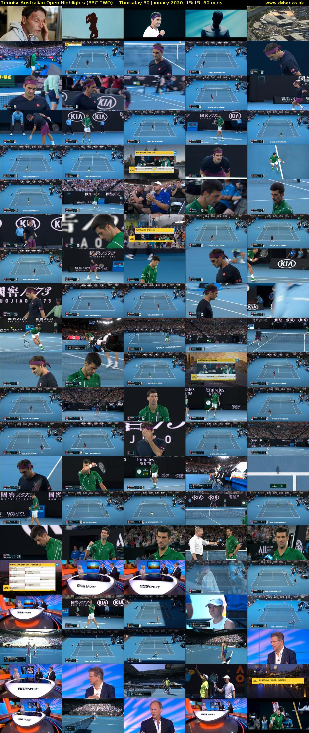 Tennis: Australian Open Highlights (BBC TWO) Thursday 30 January 2020 15:15 - 16:15