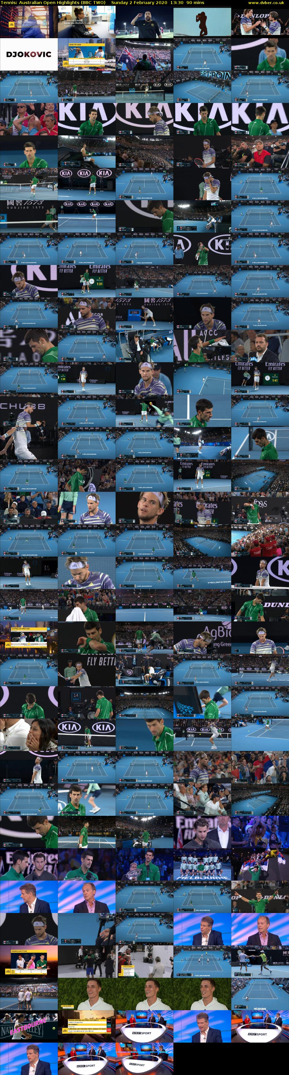 Tennis: Australian Open Highlights (BBC TWO) Sunday 2 February 2020 13:30 - 15:00