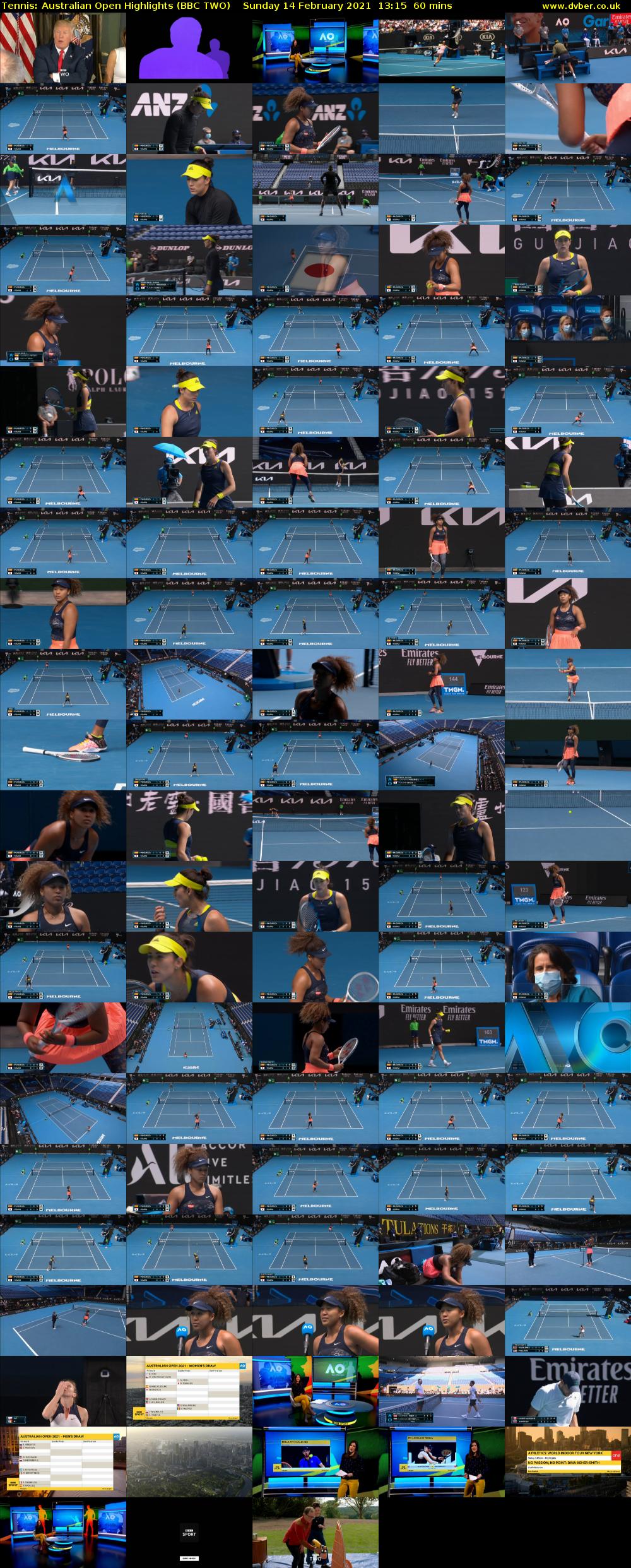 Tennis: Australian Open Highlights (BBC TWO) Sunday 14 February 2021 13:15 - 14:15