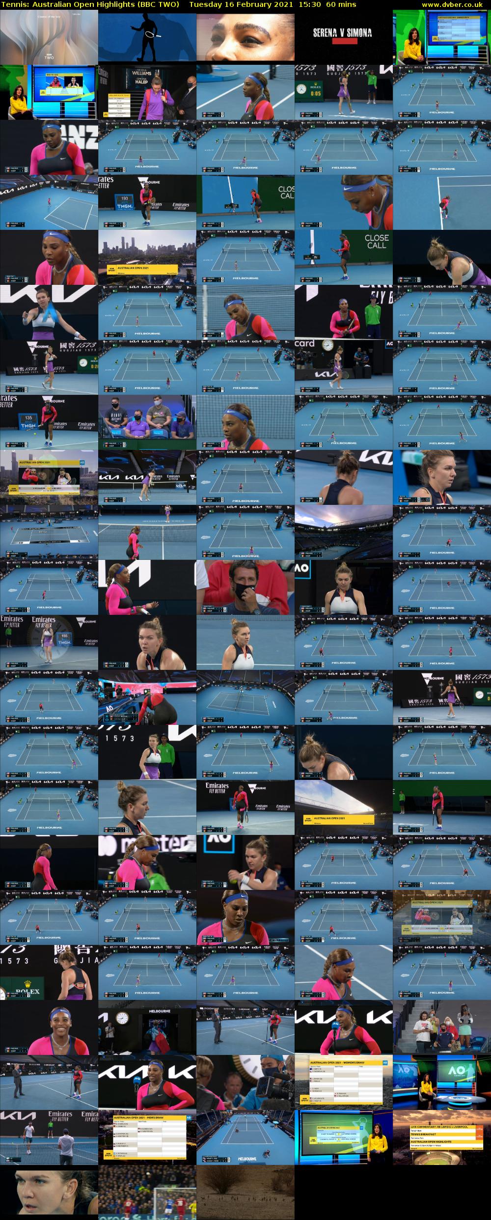 Tennis: Australian Open Highlights (BBC TWO) Tuesday 16 February 2021 15:30 - 16:30