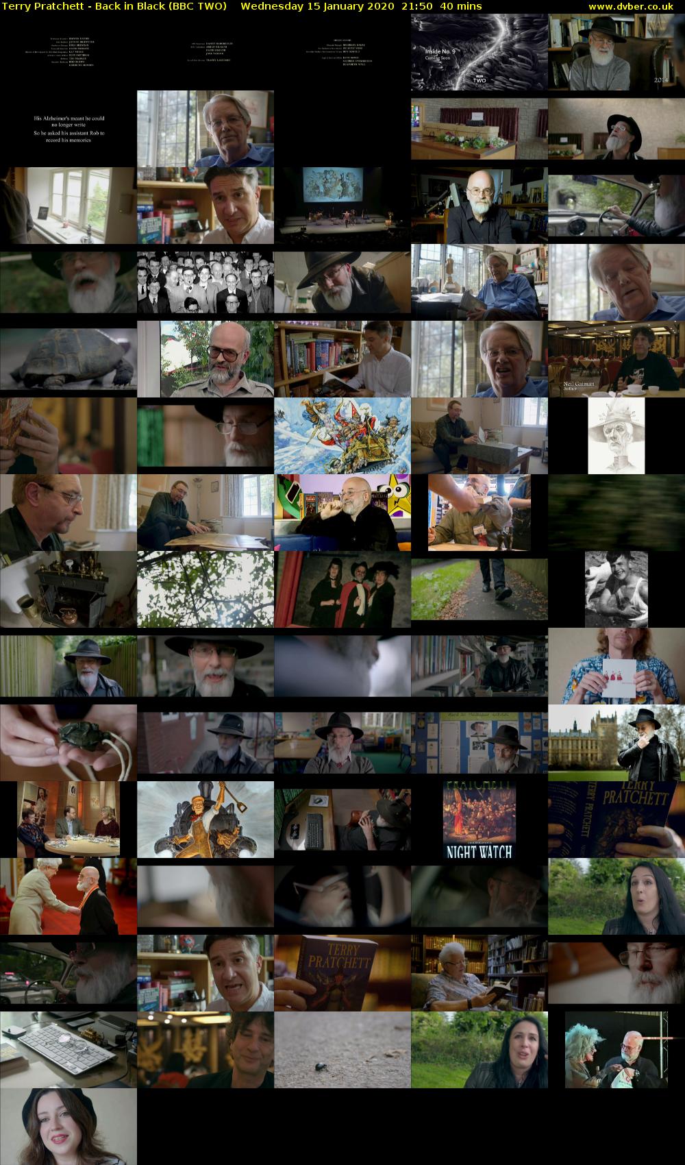 Terry Pratchett - Back in Black (BBC TWO) Wednesday 15 January 2020 21:50 - 22:30