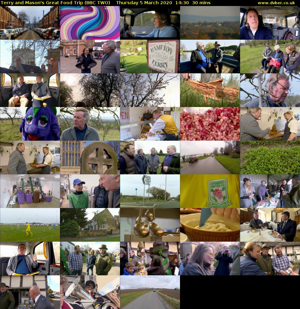 Terry and Mason's Great Food Trip (BBC TWO) Thursday 5 March 2020 14:30 - 15:00