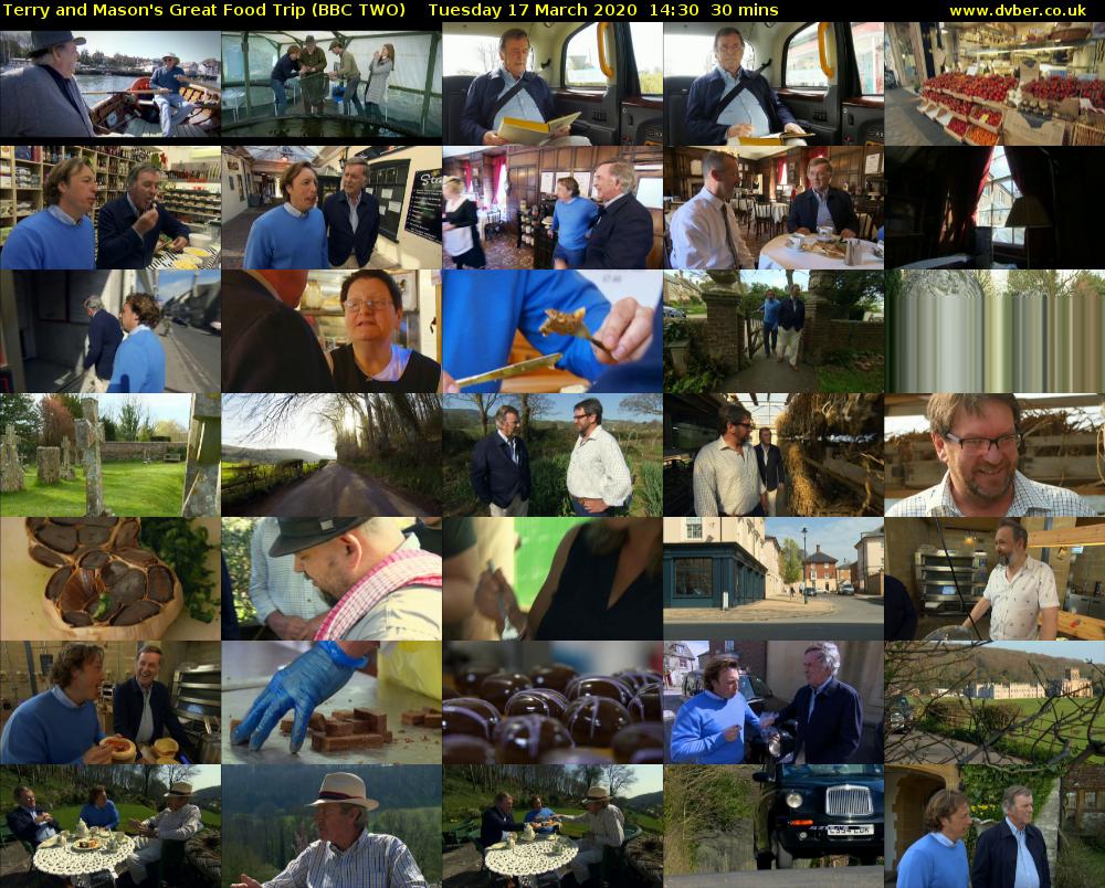 Terry and Mason's Great Food Trip (BBC TWO) Tuesday 17 March 2020 14:30 - 15:00