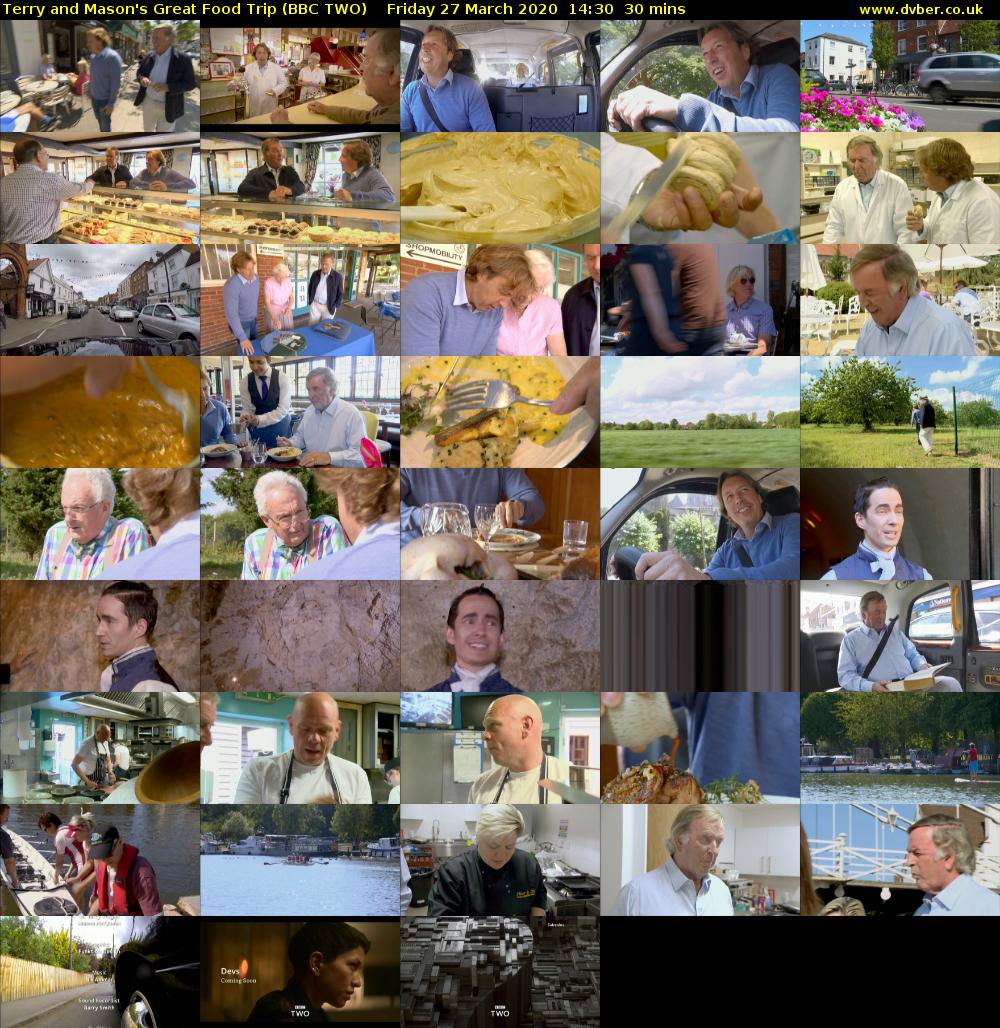 Terry and Mason's Great Food Trip (BBC TWO) Friday 27 March 2020 14:30 - 15:00