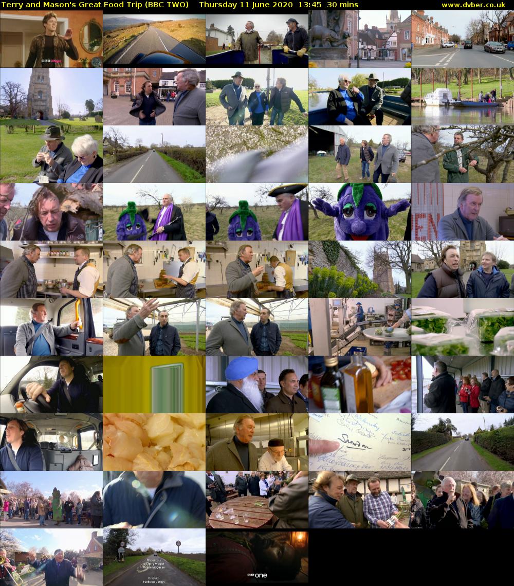 Terry and Mason's Great Food Trip (BBC TWO) Thursday 11 June 2020 13:45 - 14:15