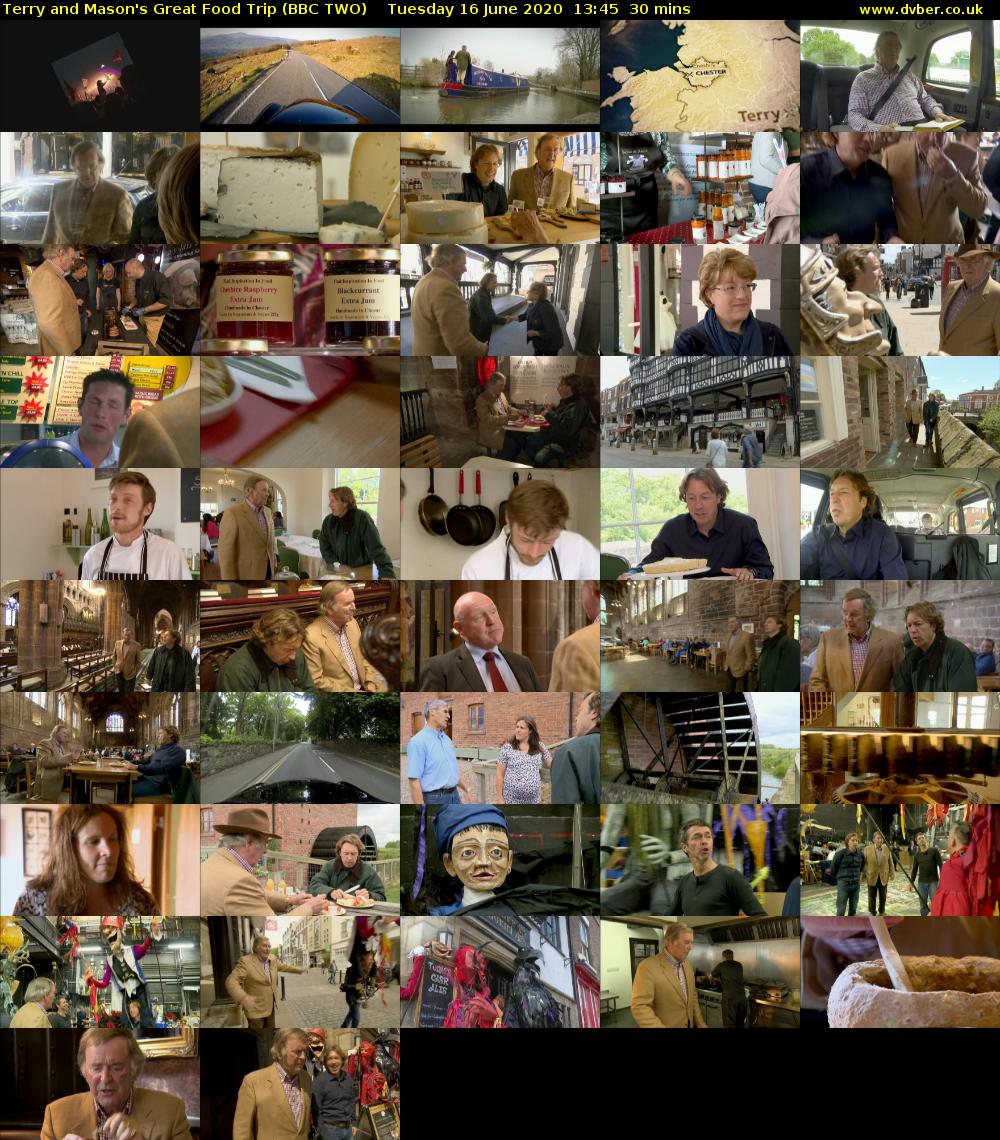 Terry and Mason's Great Food Trip (BBC TWO) Tuesday 16 June 2020 13:45 - 14:15