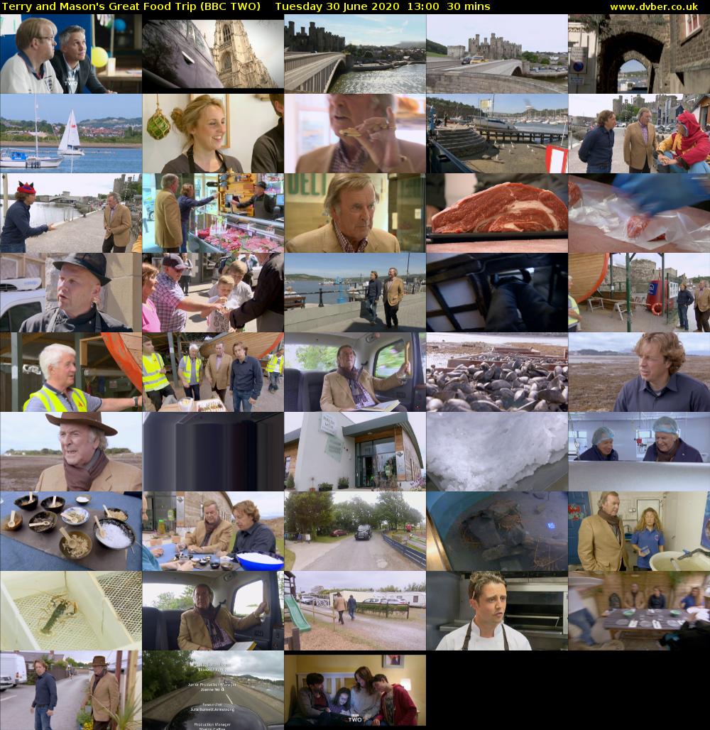 Terry and Mason's Great Food Trip (BBC TWO) Tuesday 30 June 2020 13:00 - 13:30