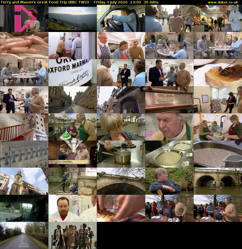 Terry and Mason's Great Food Trip (BBC TWO) Friday 3 July 2020 13:00 - 13:30