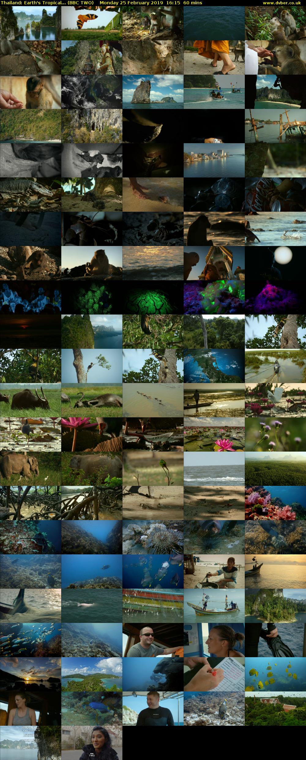 Thailand: Earth's Tropical... (BBC TWO) Monday 25 February 2019 16:15 - 17:15