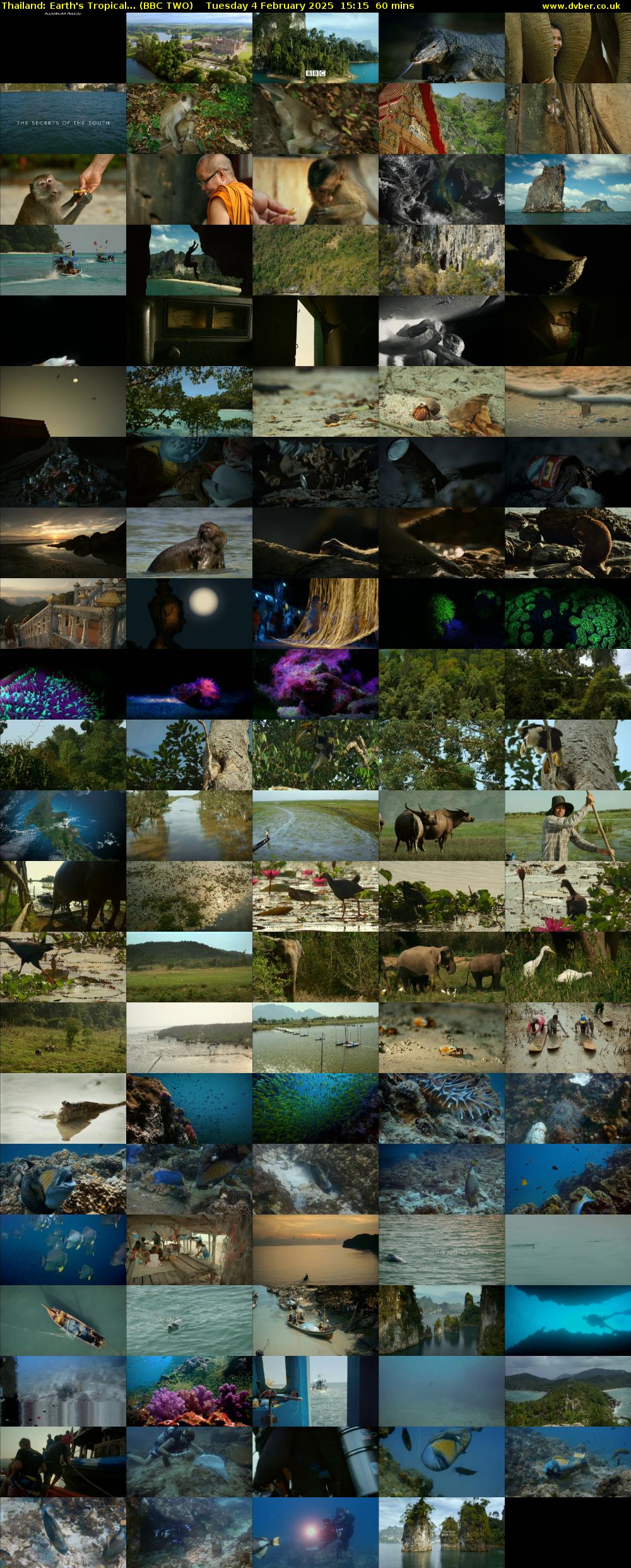 Thailand: Earth's Tropical... (BBC TWO) Tuesday 4 February 2025 15:15 - 16:15