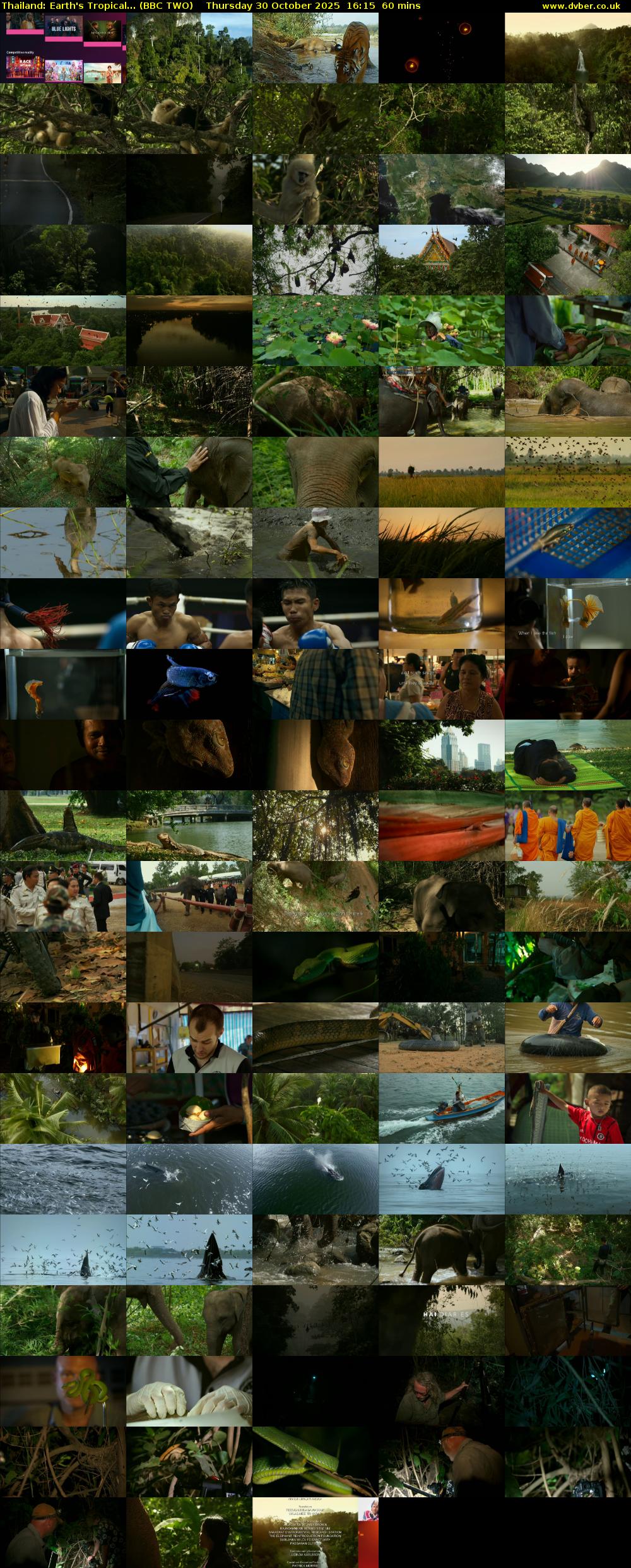 Thailand: Earth's Tropical... (BBC TWO) Thursday 30 October 2025 16:15 - 17:15