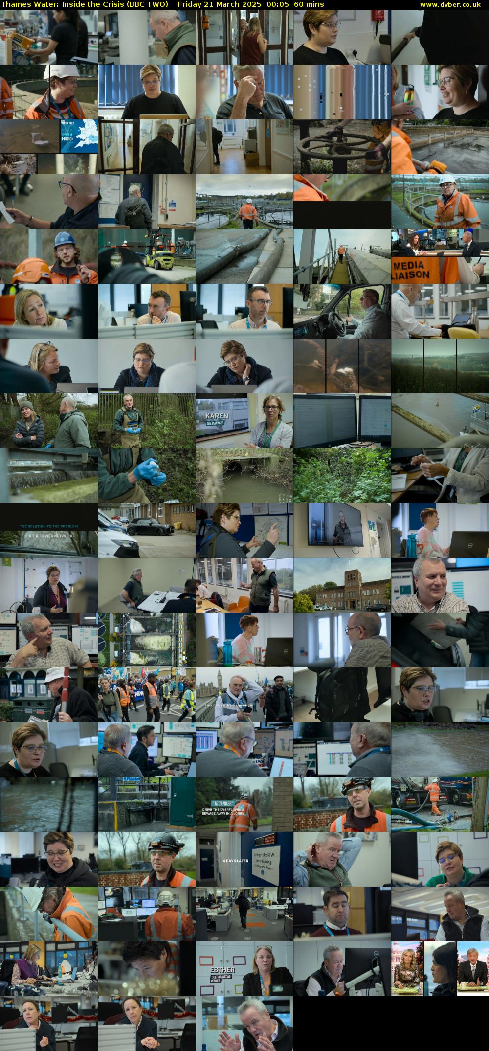 Thames Water: Inside the Crisis (BBC TWO) Friday 21 March 2025 00:05 - 01:05