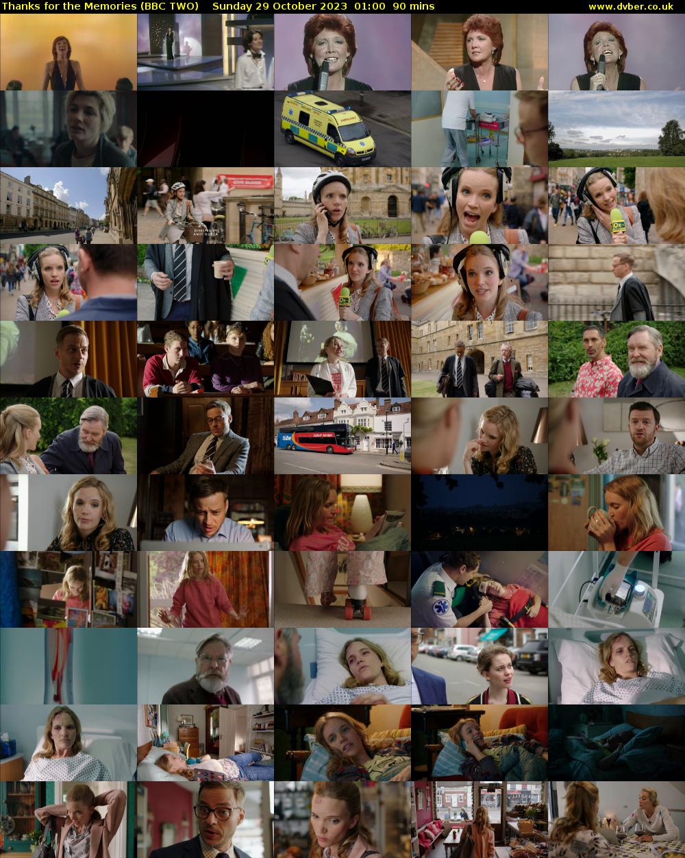 Thanks for the Memories (BBC TWO) Sunday 29 October 2023 01:00 - 01:30