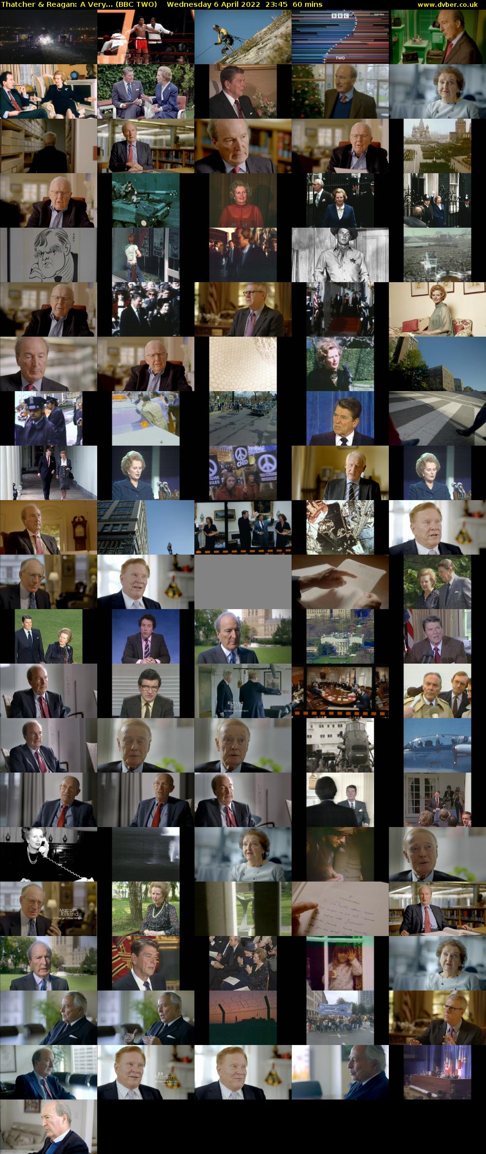 Thatcher & Reagan: A Very... (BBC TWO) Wednesday 6 April 2022 23:45 - 00:45