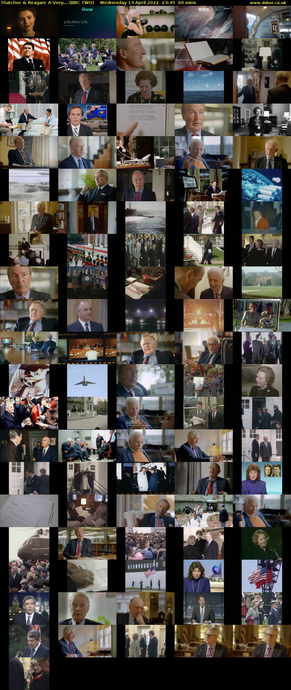 Thatcher & Reagan: A Very... (BBC TWO) Wednesday 13 April 2022 23:45 - 00:45