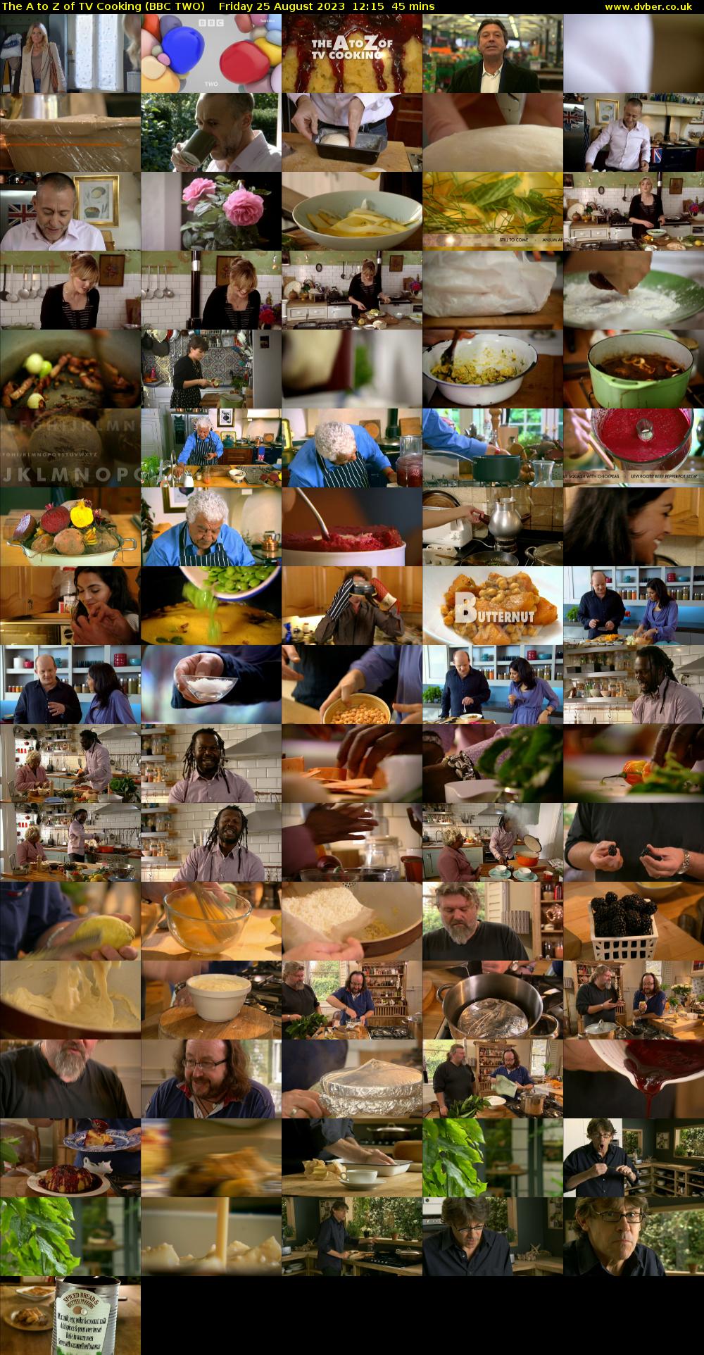 The A to Z of TV Cooking (BBC TWO) Friday 25 August 2023 12:15 - 13:00