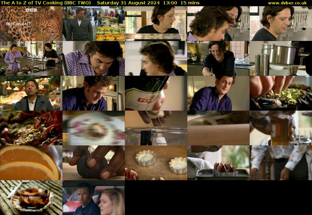 The A to Z of TV Cooking (BBC TWO) Saturday 31 August 2024 13:00 - 13:15