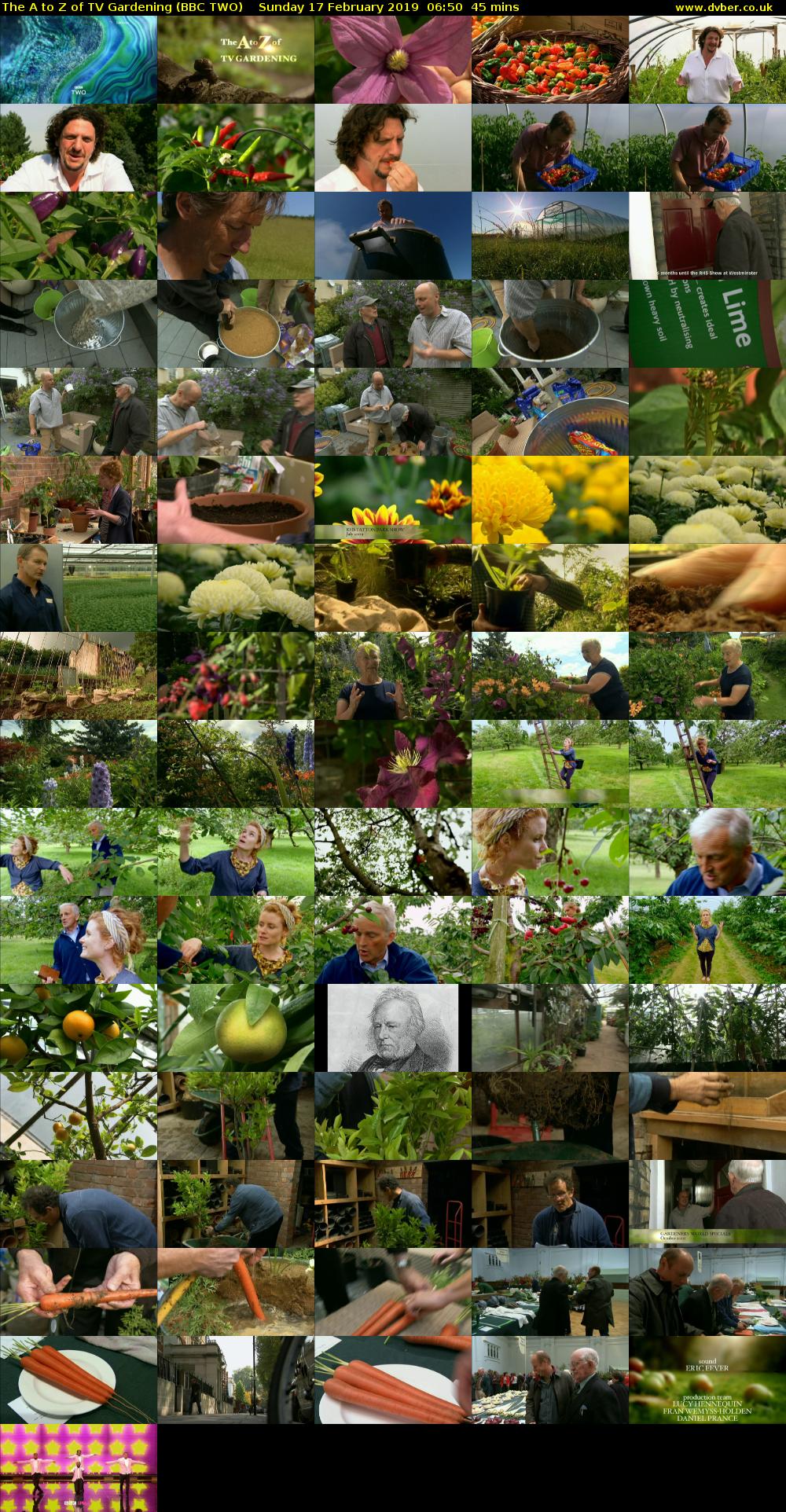 The A to Z of TV Gardening (BBC TWO) Sunday 17 February 2019 06:50 - 07:35