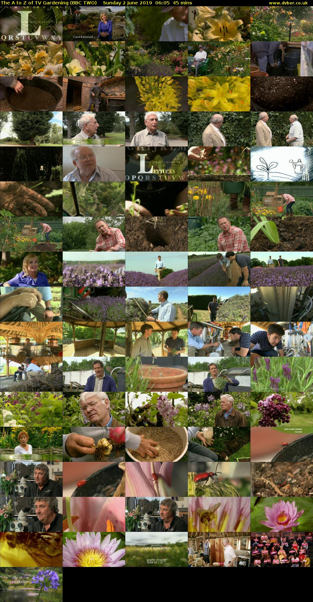 The A to Z of TV Gardening (BBC TWO) Sunday 2 June 2019 06:05 - 06:50