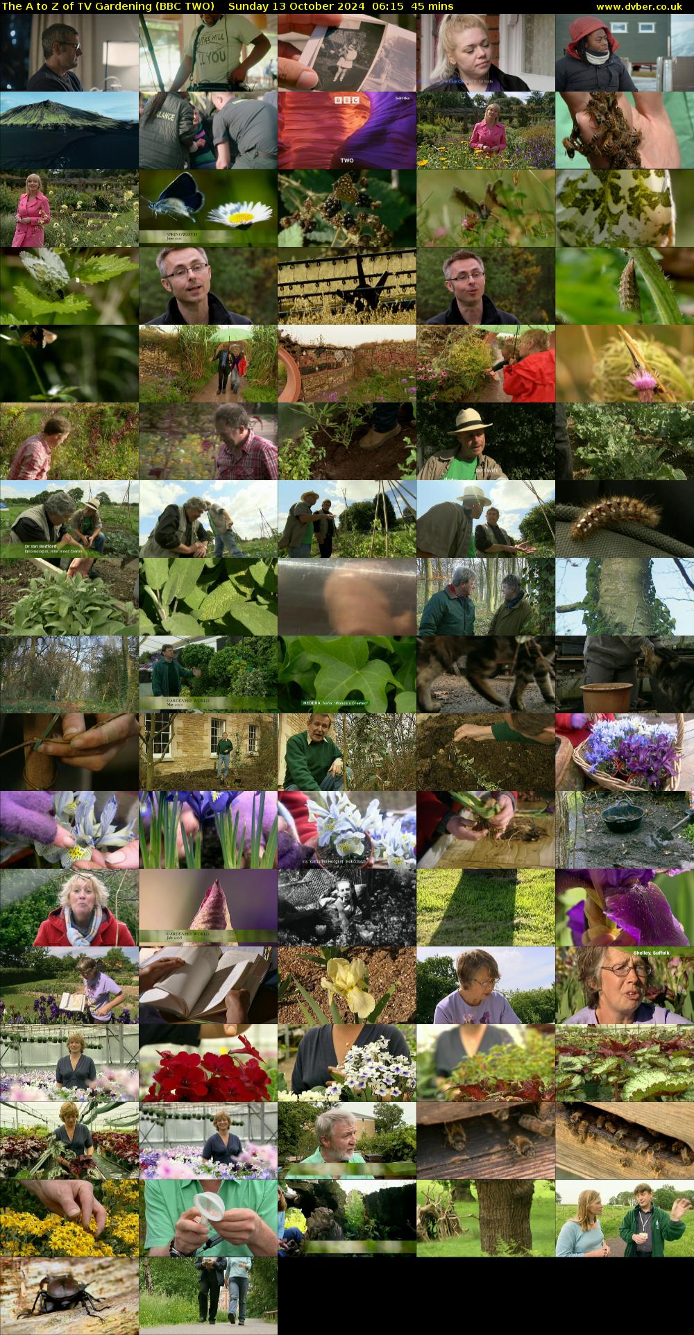The A to Z of TV Gardening (BBC TWO) Sunday 13 October 2024 06:15 - 07:00