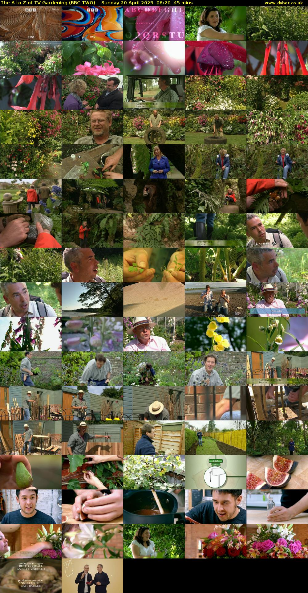 The A to Z of TV Gardening (BBC TWO) Sunday 20 April 2025 06:20 - 07:05