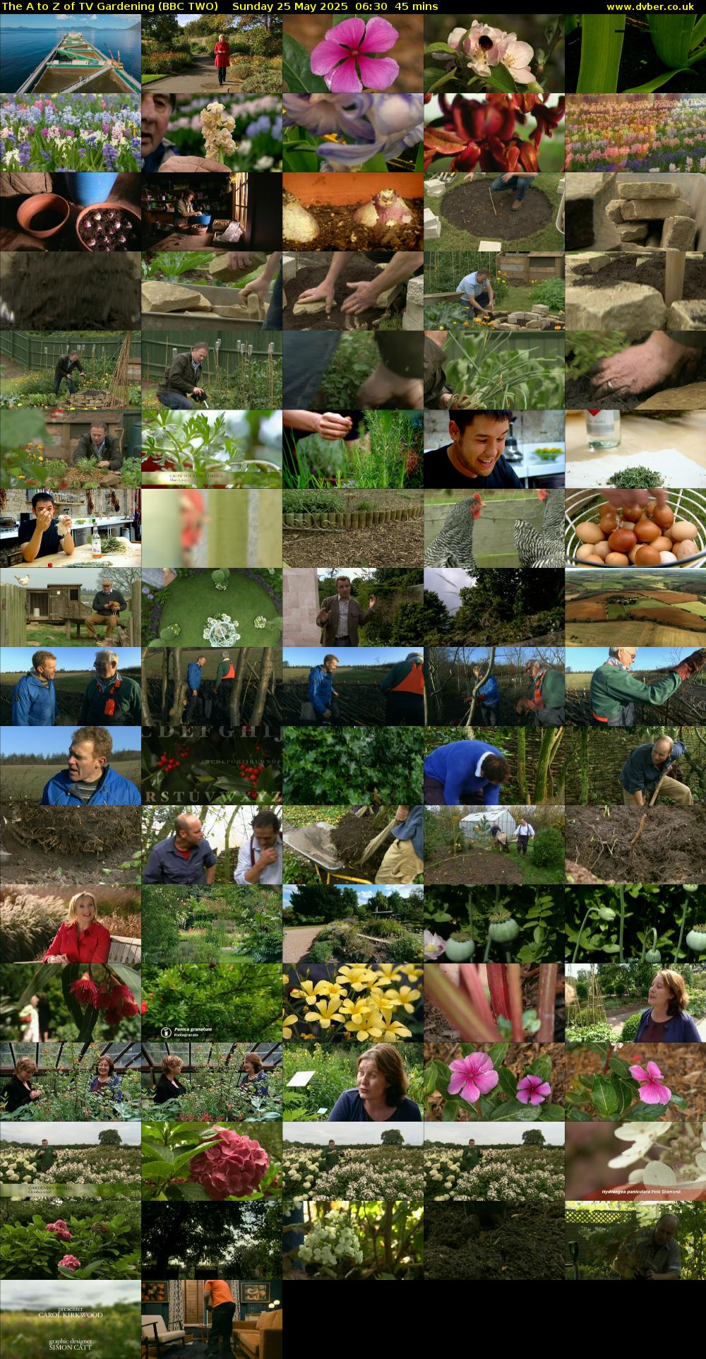 The A to Z of TV Gardening (BBC TWO) Sunday 25 May 2025 06:30 - 07:15