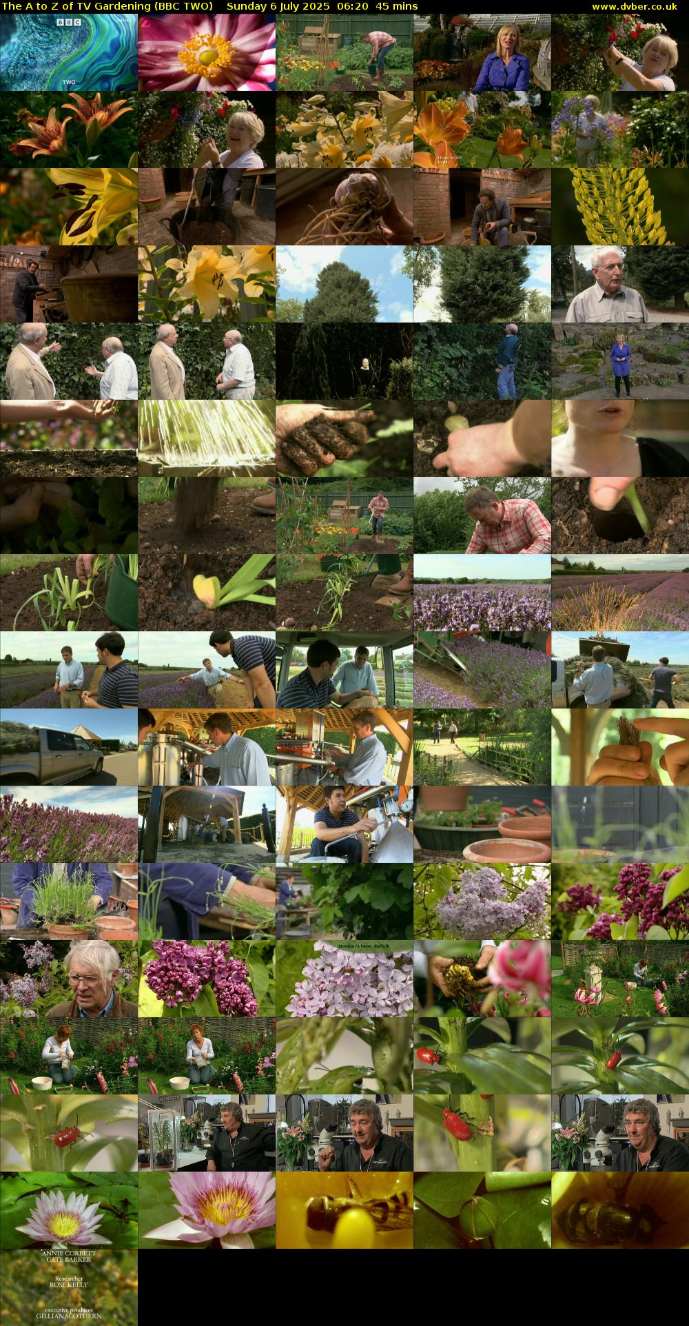The A to Z of TV Gardening (BBC TWO) Sunday 6 July 2025 06:20 - 07:05