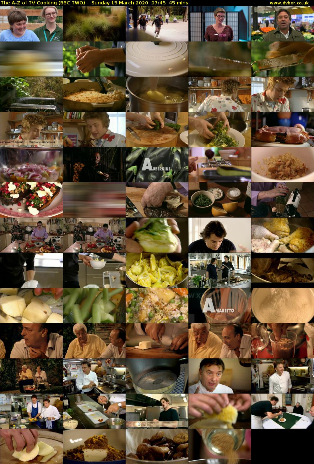 The A-Z of TV Cooking (BBC TWO) Sunday 15 March 2020 07:45 - 08:30