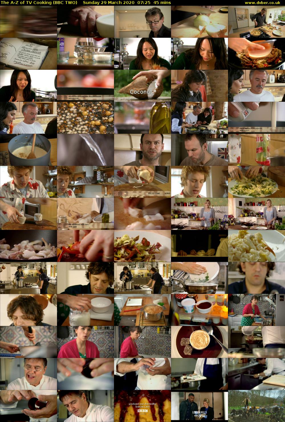 The A-Z of TV Cooking (BBC TWO) Sunday 29 March 2020 07:25 - 08:10