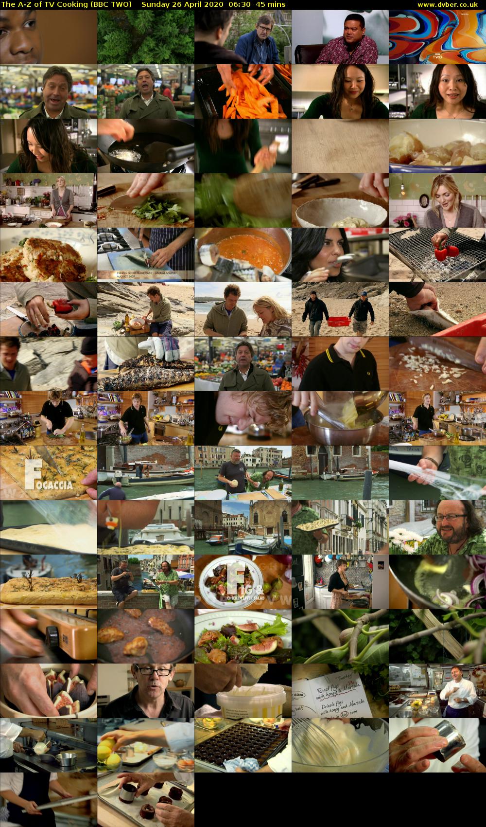 The A-Z of TV Cooking (BBC TWO) Sunday 26 April 2020 06:30 - 07:15