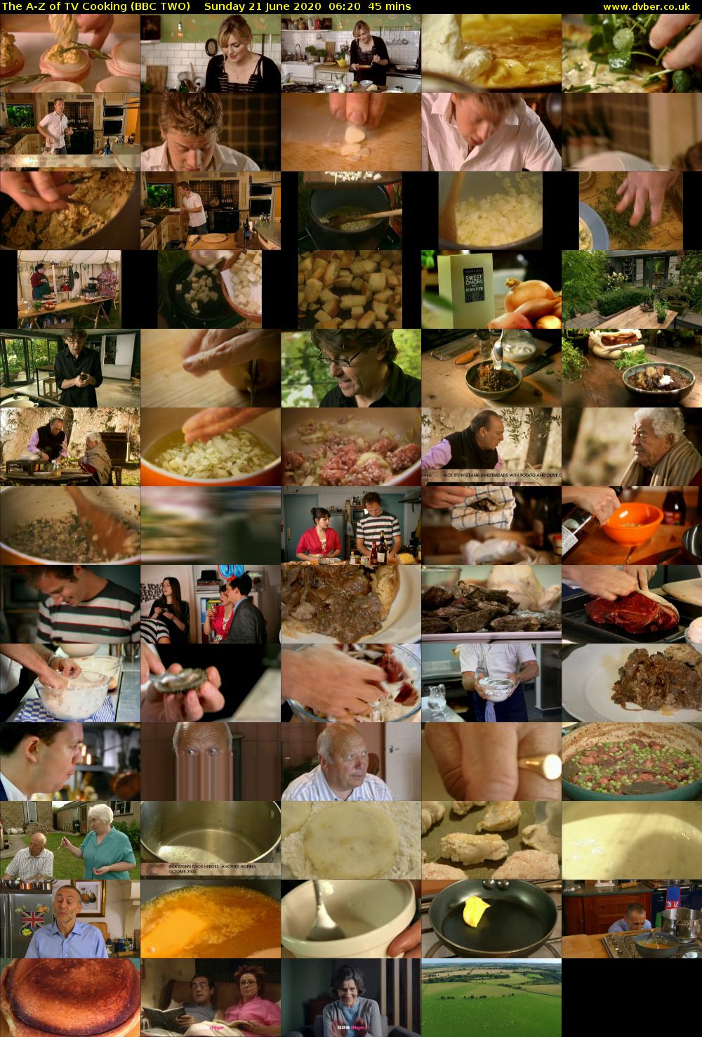 The A-Z of TV Cooking (BBC TWO) Sunday 21 June 2020 06:20 - 07:05
