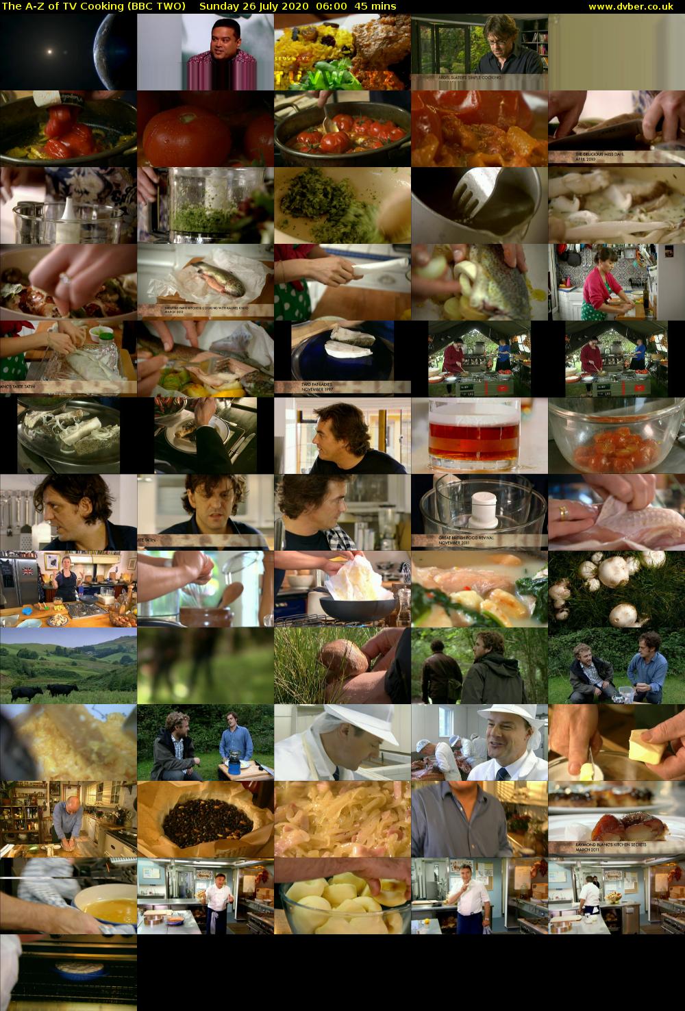 The A-Z of TV Cooking (BBC TWO) Sunday 26 July 2020 06:00 - 06:45