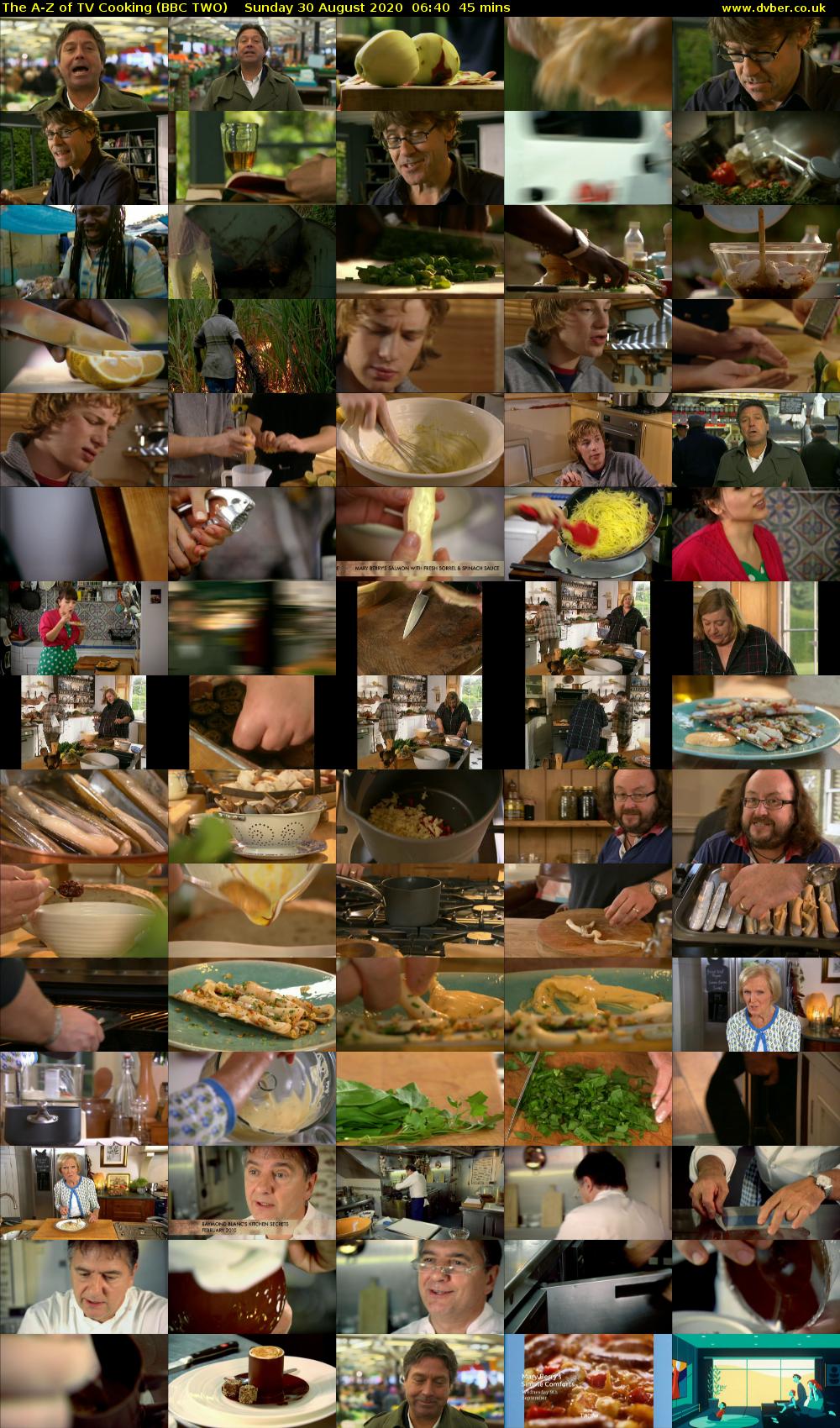 The A-Z of TV Cooking (BBC TWO) Sunday 30 August 2020 06:40 - 07:25