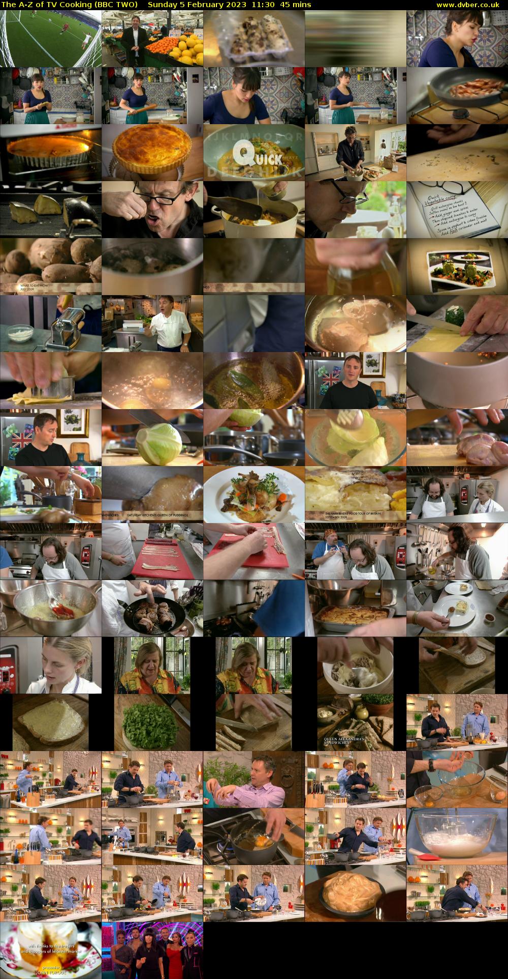 The A-Z of TV Cooking (BBC TWO) Sunday 5 February 2023 11:30 - 12:15