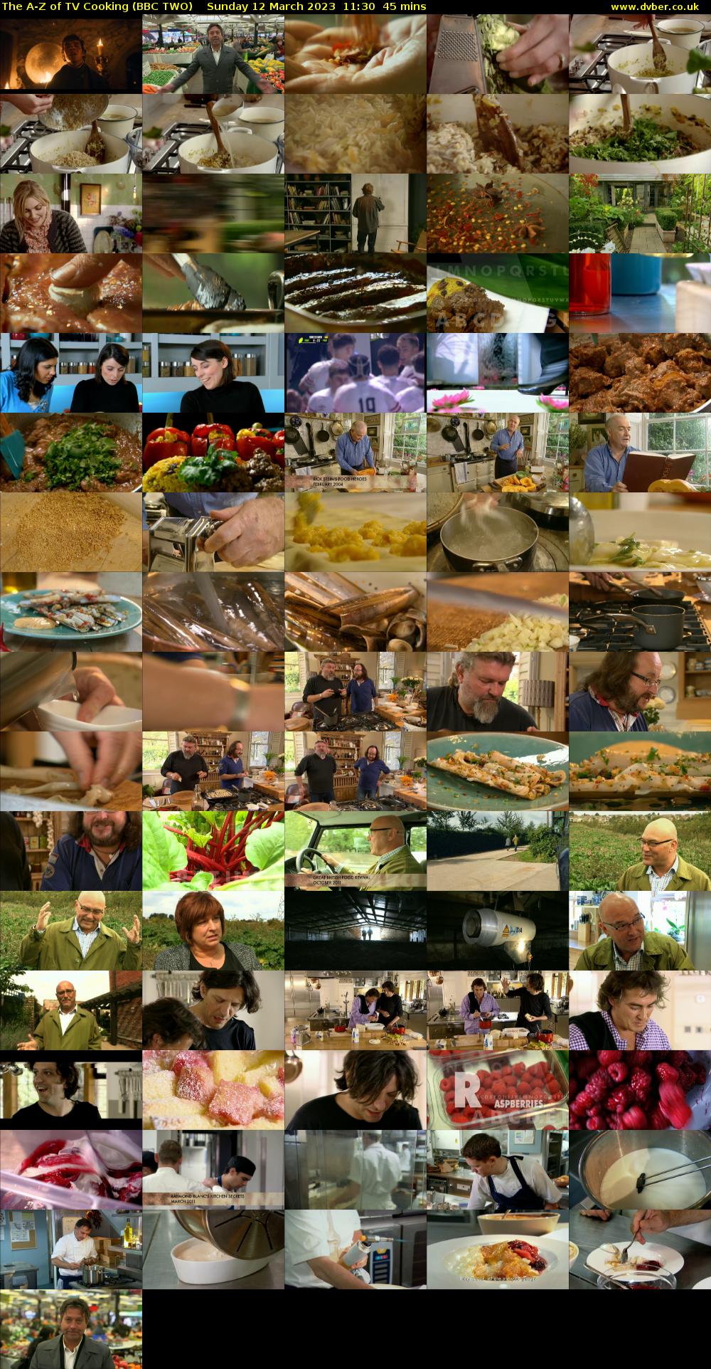 The A-Z of TV Cooking (BBC TWO) Sunday 12 March 2023 11:30 - 12:15