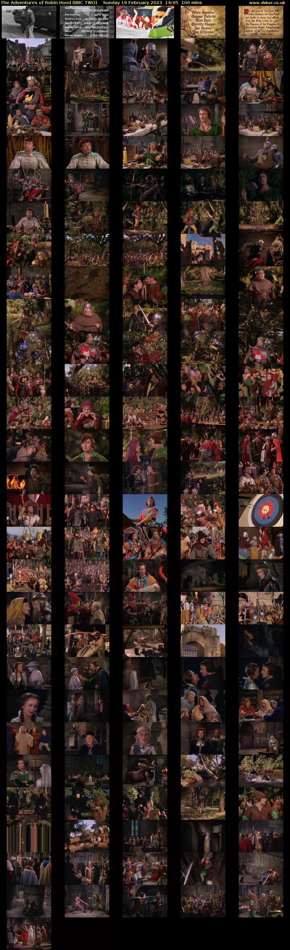 The Adventures of Robin Hood (BBC TWO) Sunday 19 February 2023 14:05 - 15:45