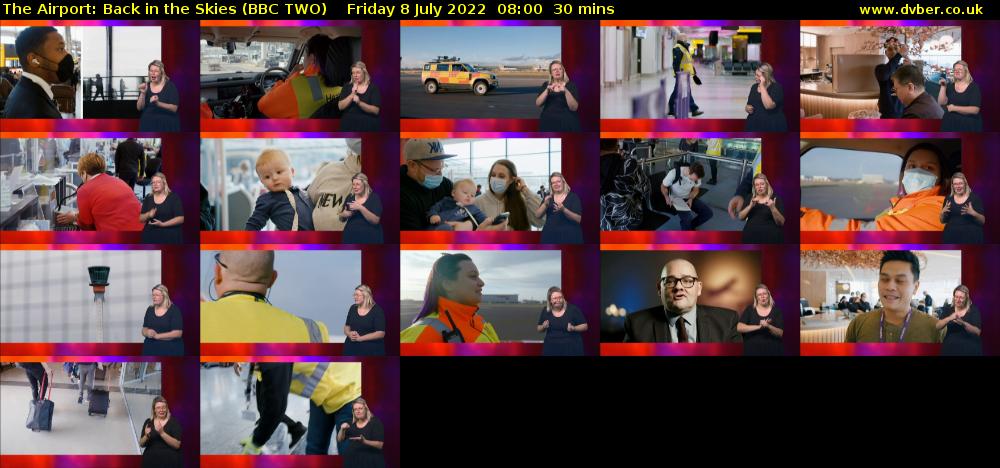 The Airport: Back in the Skies (BBC TWO) Friday 8 July 2022 08:00 - 08:30