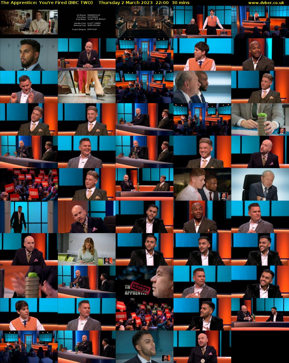 The Apprentice: You're Fired (BBC TWO) Thursday 2 March 2023 22:00 - 22:30
