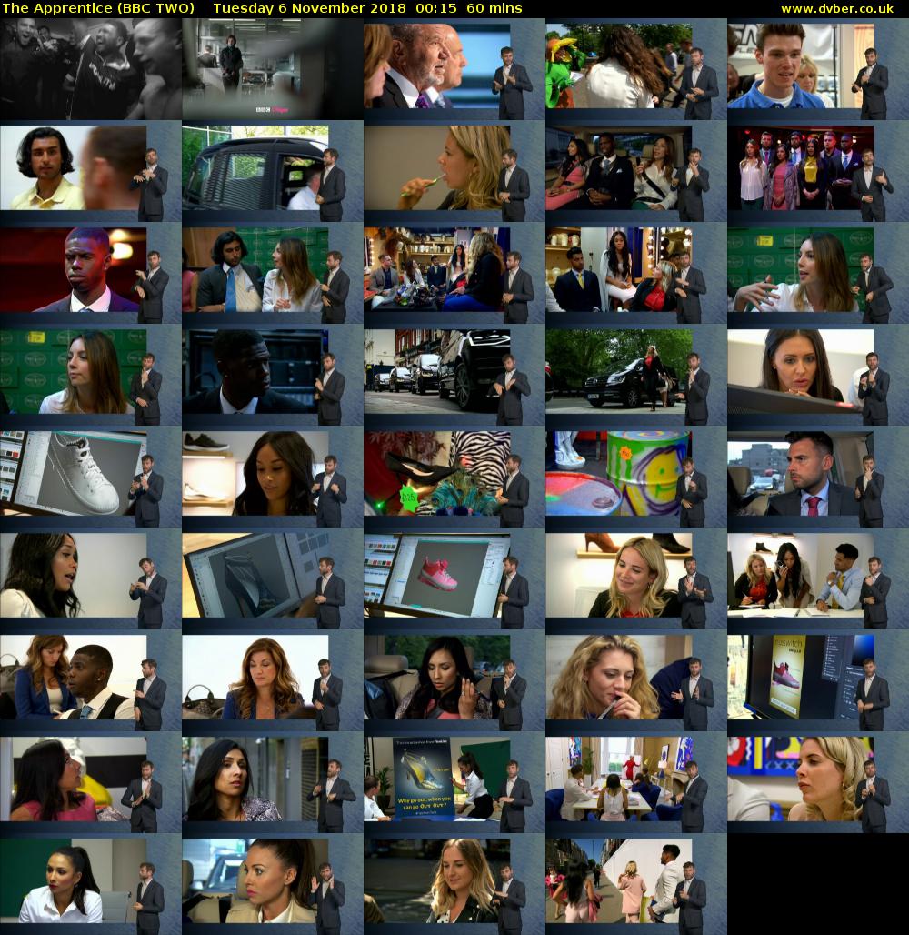 The Apprentice (BBC TWO) Tuesday 6 November 2018 00:15 - 01:15