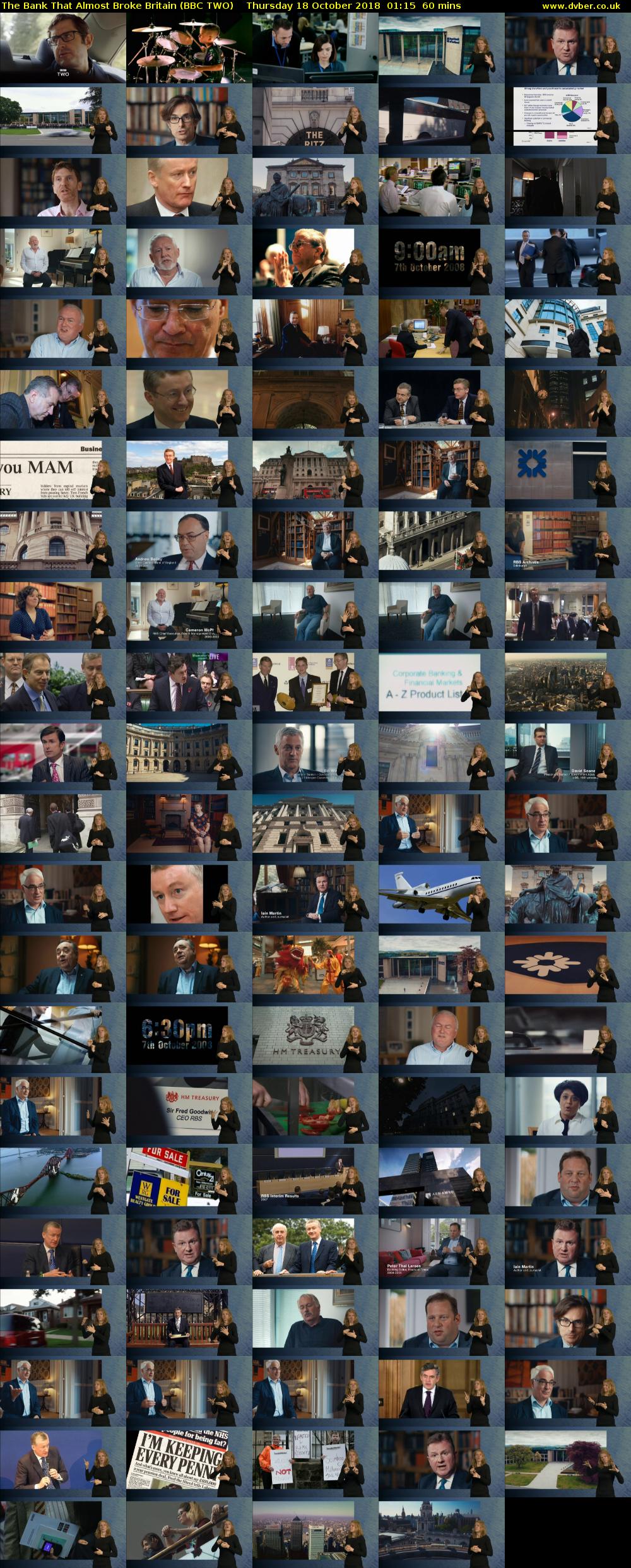 The Bank That Almost Broke Britain (BBC TWO) Thursday 18 October 2018 01:15 - 02:15