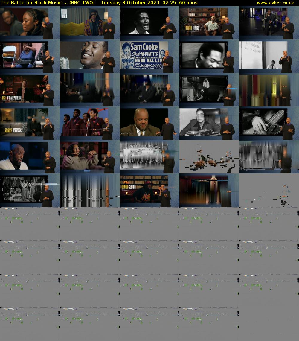 The Battle for Black Music:... (BBC TWO) Tuesday 8 October 2024 02:25 - 03:25